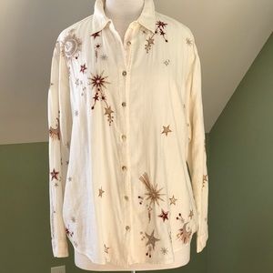 JOHNNY WAS TELESTO OVERSIZED SHIRT. RARE F…